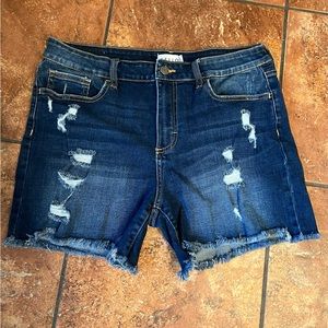 CELLO distressed jean shorts